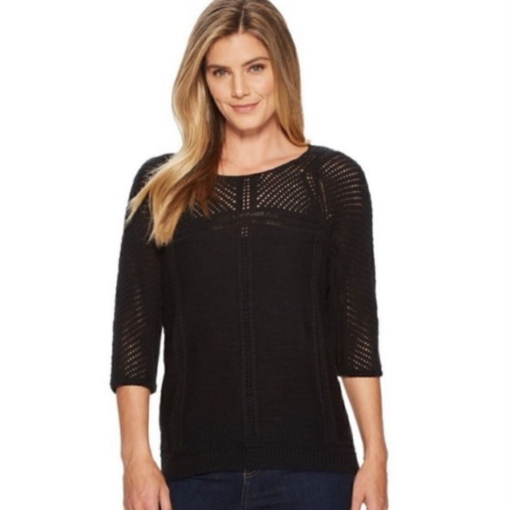Black Prana Getup Cotton Knit Sweater